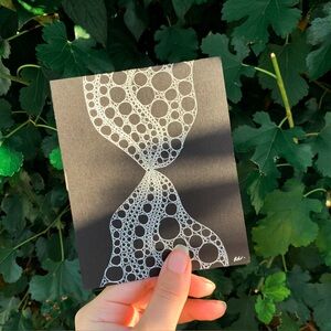 Bubbles line art mini drawing